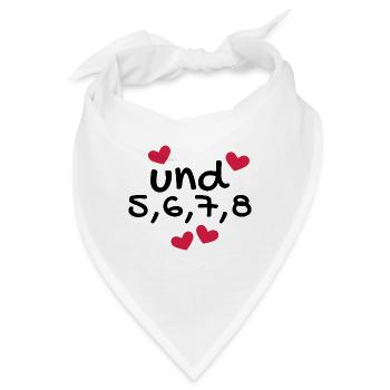 Tanzen Tanz Tanzkurs Rhythmus - Bandana - Weiß - Vorne