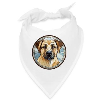 Anatolischer Schäferhund Rasse Aquarellglas - Bandana - Weiß - Vorne