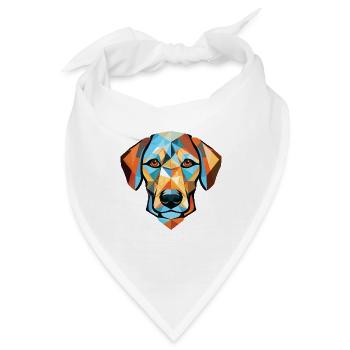 Braque Français Hunderasse Aquarell Illustration - Bandana - Weiß - Vorne
