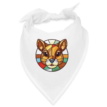 Chipmunk bunte Aquarell-Tierillustration - Bandana - Weiß - Vorne