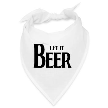 Lass es Bier - Bandana - Weiß - Vorne