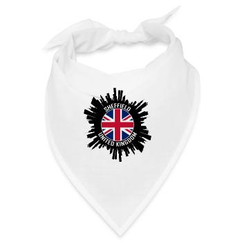 Sheffield Skyline UK Flagge Reisesouvenir - Bandana - Weiß - Vorne