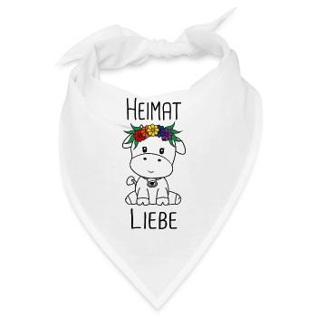 Kuh Heimat Liebe - Bandana - Weiß - Vorne