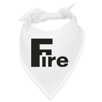 Fire voll - Bandana - Weiß - Vorne