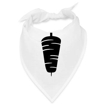 Döner Kebab Spiess - Bandana - Weiß - Vorne