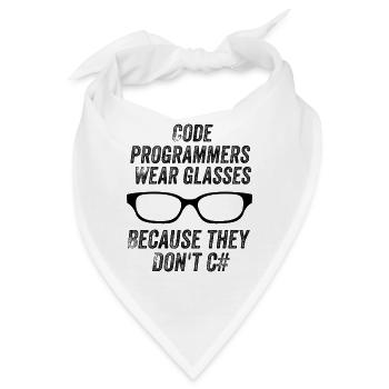 Lustige Programmierer - Bandana - Weiß - Vorne