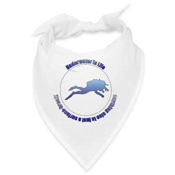 Underwater is Life - Bandana - Weiß - Vorne