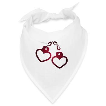Handschelle Herz - Bandana - Weiß - Vorne