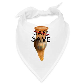 Save the World – Klimaschutz Protest Design - Bandana - Weiß - Vorne