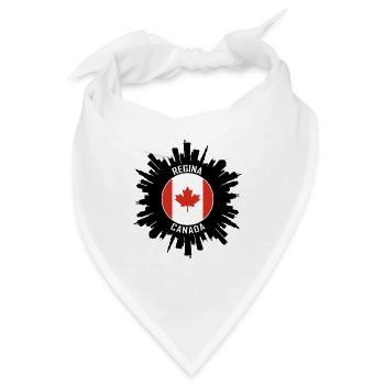 Regina Skyline Kanada Flagge Reise-Souvenir - Bandana - Weiß - Vorne