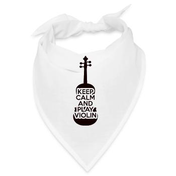 Violine Violinist Geige - Bandana - Weiß - Vorne