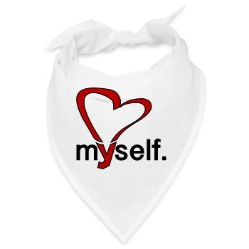 love myself. - Bandana - Weiß - Vorne