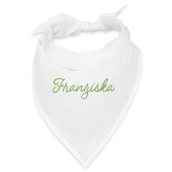 Franziska Grüne Kalligrafie - Bandana - Weiß - Vorne
