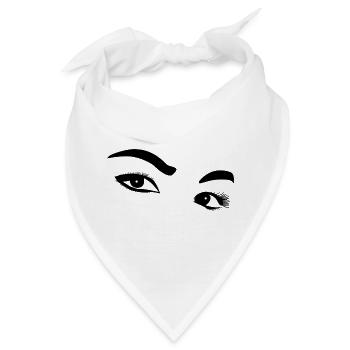 Augen - Bandana - Weiß - Vorne