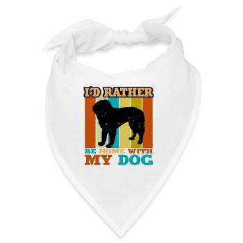 Bosnischer grobhaariger Hund Hund Silhouette Retro - Bandana - Weiß - Vorne
