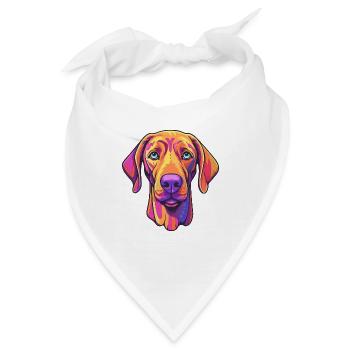 Rhodesian Ridgeback Hunderasse Cartoon Kawaii Illus - Bandana - Weiß - Vorne