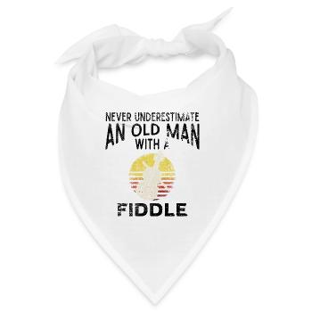 Violinist Alter Mann - Bandana - Weiß - Vorne