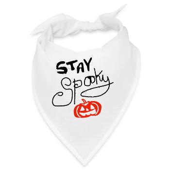 stay spooky Kürbis - Bandana - Weiß - Vorne