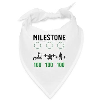 Gym Milestone Workout Liebe - mein Hobby Fitness Ruti - Bandana - Weiß - Vorne