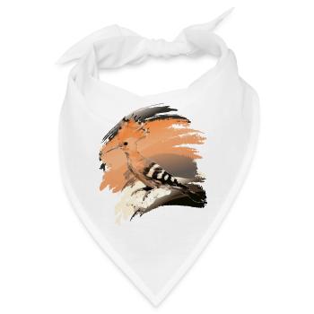 Wiedehopf (Upupa epops) Vogel des Jahres 2022 - Bandana - Weiß - Vorne