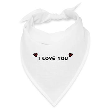 VALENTINSTAG. Junggesellinnenabschied. ICH LIEBE DICH. ICH LIEBE DICH. LIEBE - Bandana - Weiß - Vorne