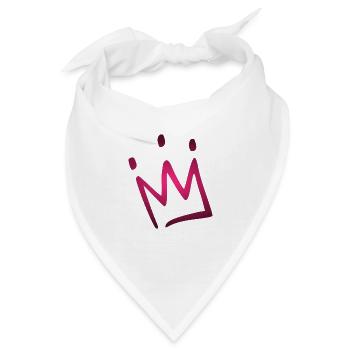 Krone Rosa - Bandana - Weiß - Vorne