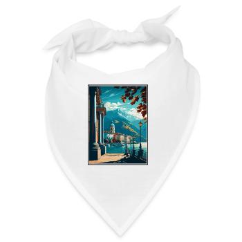Locarno Schweiz Vintage Reiseposter Souvenir - Bandana - Weiß - Vorne