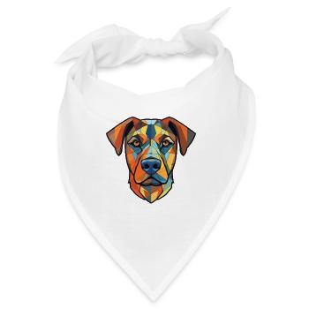 Berger De Beauce Hunderasse Aquarell Illustration - Bandana - Weiß - Vorne