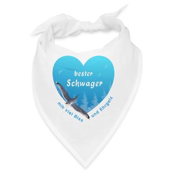 bester Schwager - Bandana - Weiß - Vorne