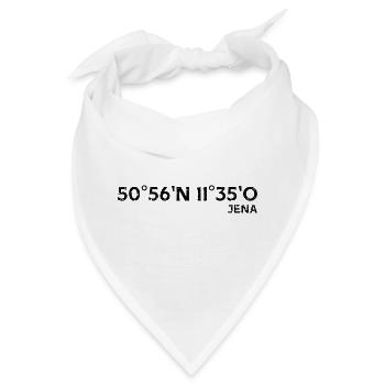 Jena Souvenir Koordinaten - Bandana - Weiß - Vorne