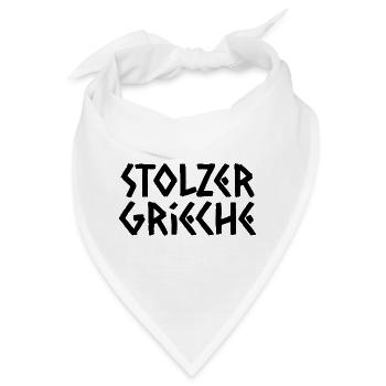 Stolzer Grieche - Bandana - Weiß - Vorne