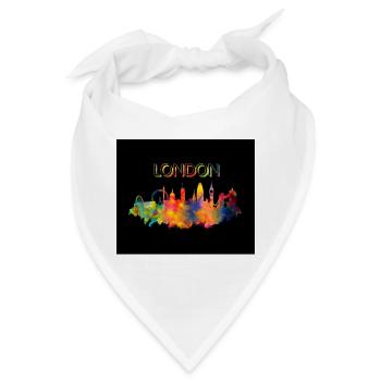 London Skyline - Bandana - Weiß - Vorne