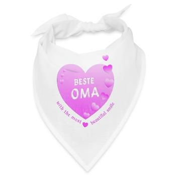 beste Oma - Bandana - Weiß - Vorne