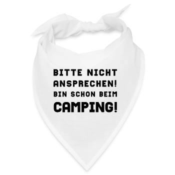 bitte nicht ansprechen camping - Bandana - Weiß - Vorne