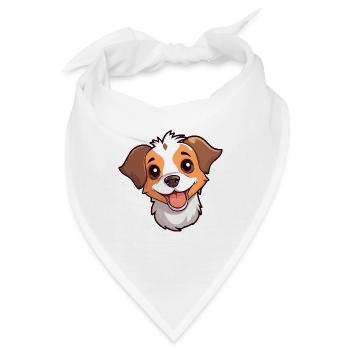 Cirnechi Dell Ätna Hunderasse Aquarell Karikatur Ka - Bandana - Weiß - Vorne