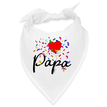 Papa Konfetti - Bandana - Weiß - Vorne