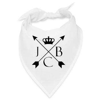 King Jacob Big Logo Krone und Pfeile schwarz - Bandana - Weiß - Vorne
