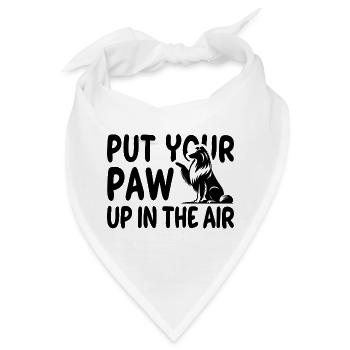 Collie High Five - Vektor Design - Bandana - Weiß - Vorne
