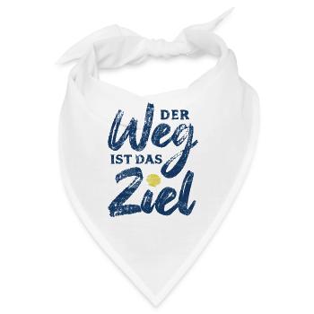 Der Weg ist das Ziel - Camino - Jakobsweg - Pilger - Bandana - Weiß - Vorne
