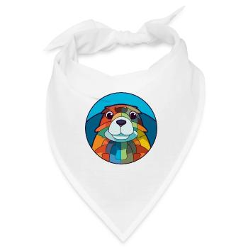 Gopher Buntglas Bunte Karikatur Kawaii Anima - Bandana - Weiß - Vorne