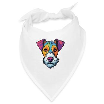 Chilenischer Foxterrier Hunderasse Cartoon Kawaii Abb. - Bandana - Weiß - Vorne