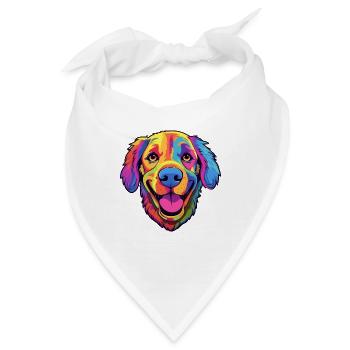 Berger de Beauce Hunderasse Cartoon Kawaii Illustra - Bandana - Weiß - Vorne