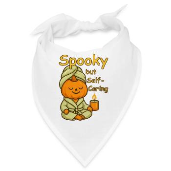 Spooky Kürbis beim Self-Care Wellness - Bandana - Weiß - Vorne