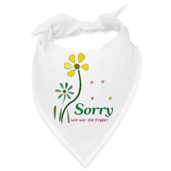 Sorry, wie war die Frage? - Bandana - Weiß - Vorne