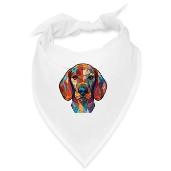 Litauische Jagdhunderasse Aquarellillustration - Bandana - Weiß - Vorne