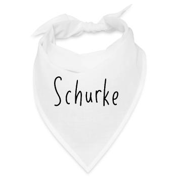Schurke - Handschrift Statement schwarz - Bandana - Weiß - Vorne