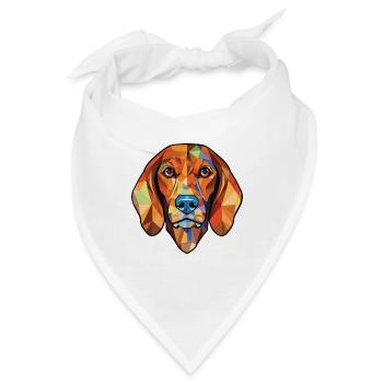 Bosnischer rauer Jagdhund Hunderasse Aquarell - Bandana - Weiß - Vorne
