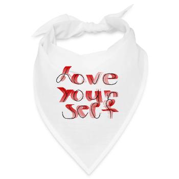 Love yourself - Bandana - Weiß - Vorne