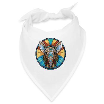 Gürteltier Bunte Aquarell-Tierillustration - Bandana - Weiß - Vorne