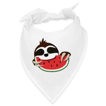 Faultier Melone - Bandana - Weiß - Vorne